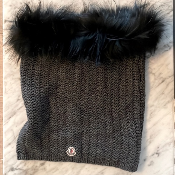 Moncler Accessories - Moncler Fox Fur Hooded Shawl